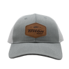 Leather Patch Cap - Heather Gray/White