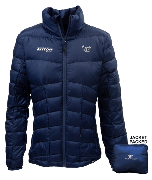 Triton 14 - Ladies Lightweight Packable Down Jacket (Navy)