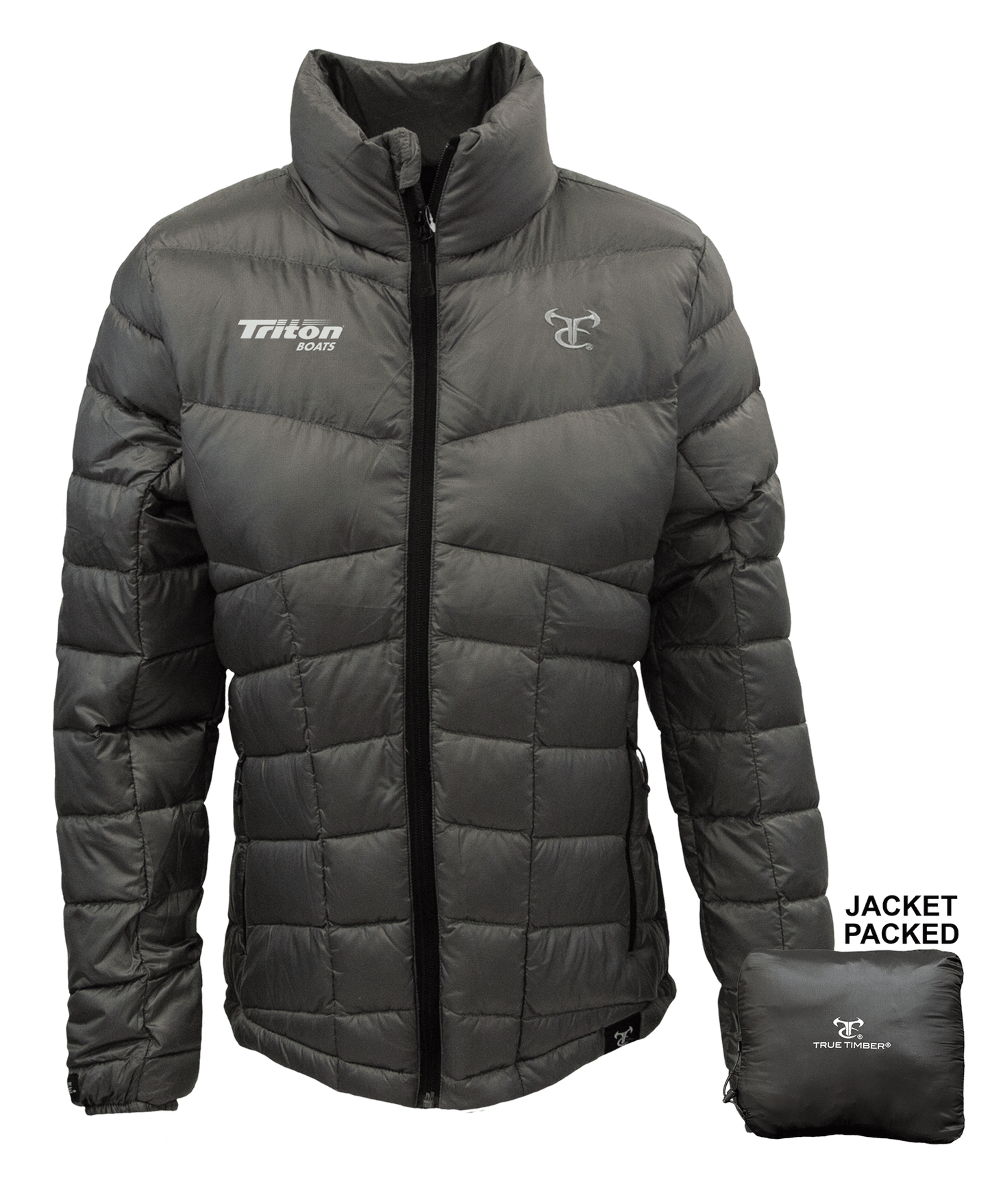 Triton 13 - Ladies Lightweight Packable Down Jacket (Charcoal)