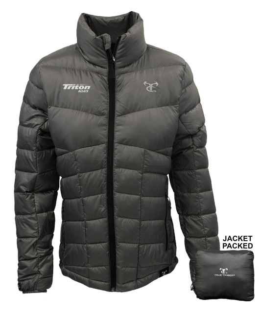 Triton 13 - Ladies Lightweight Packable Down Jacket (Charcoal)