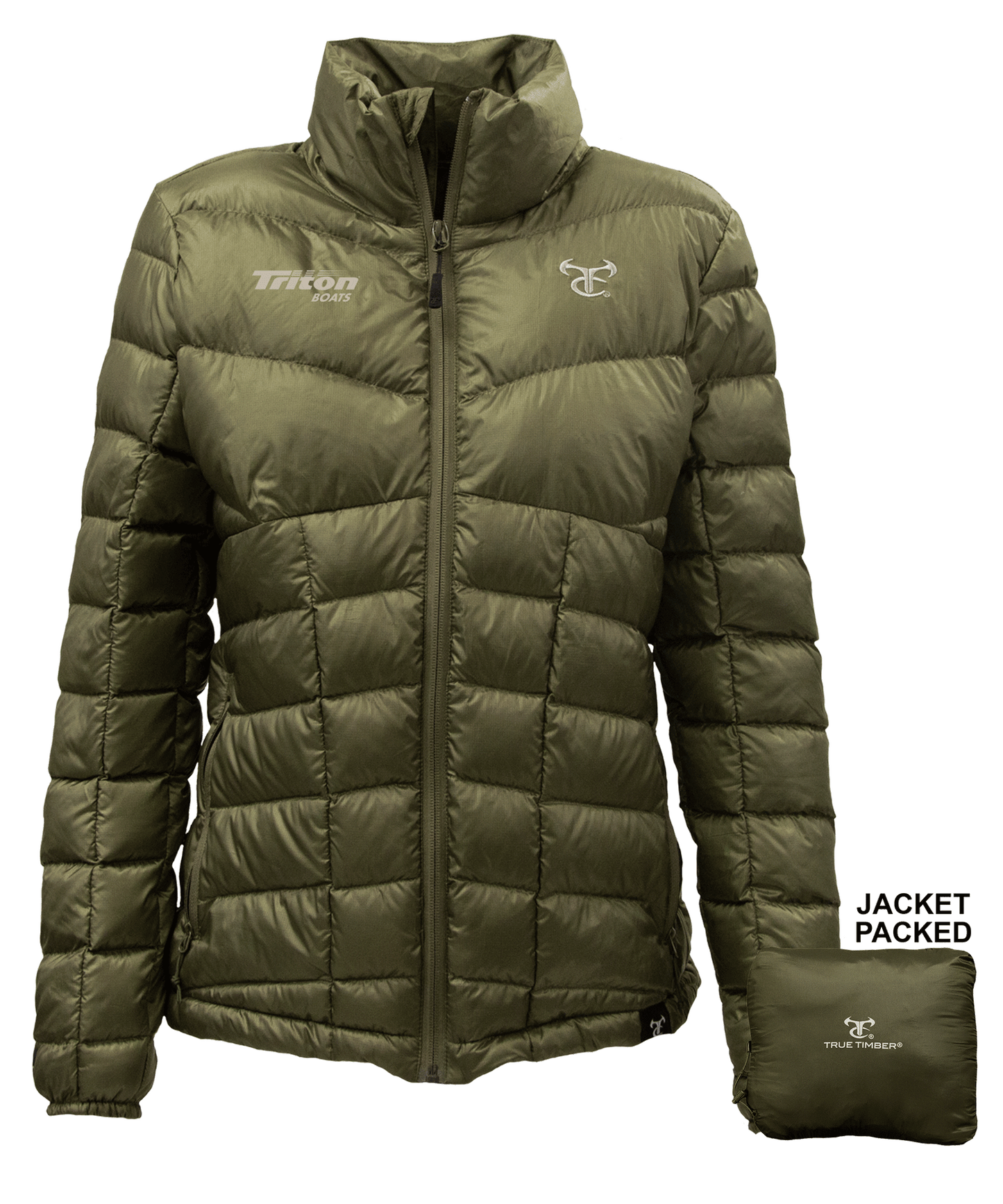 Triton 15 - Ladies Lightweight Packable Down Jacket (OD Green)