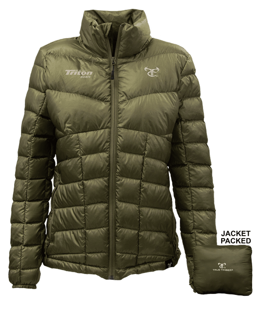 Triton 15 - Ladies Lightweight Packable Down Jacket (OD Green)