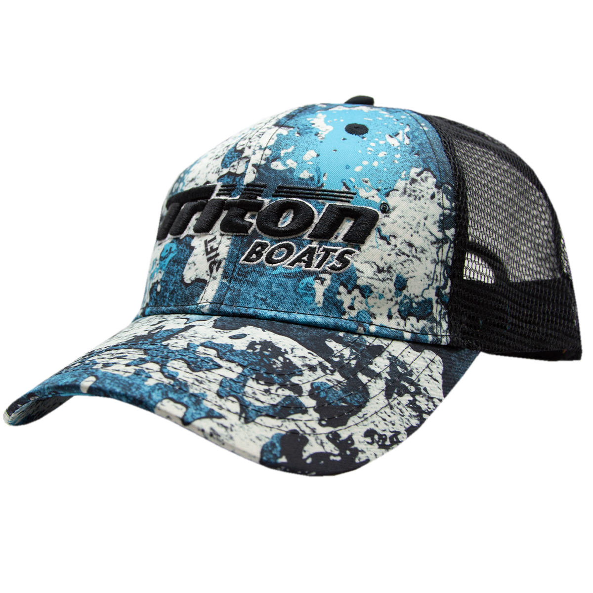 Black Mossy Oak Fishing White Mesh Trucker Snapback Ball Cap Hat